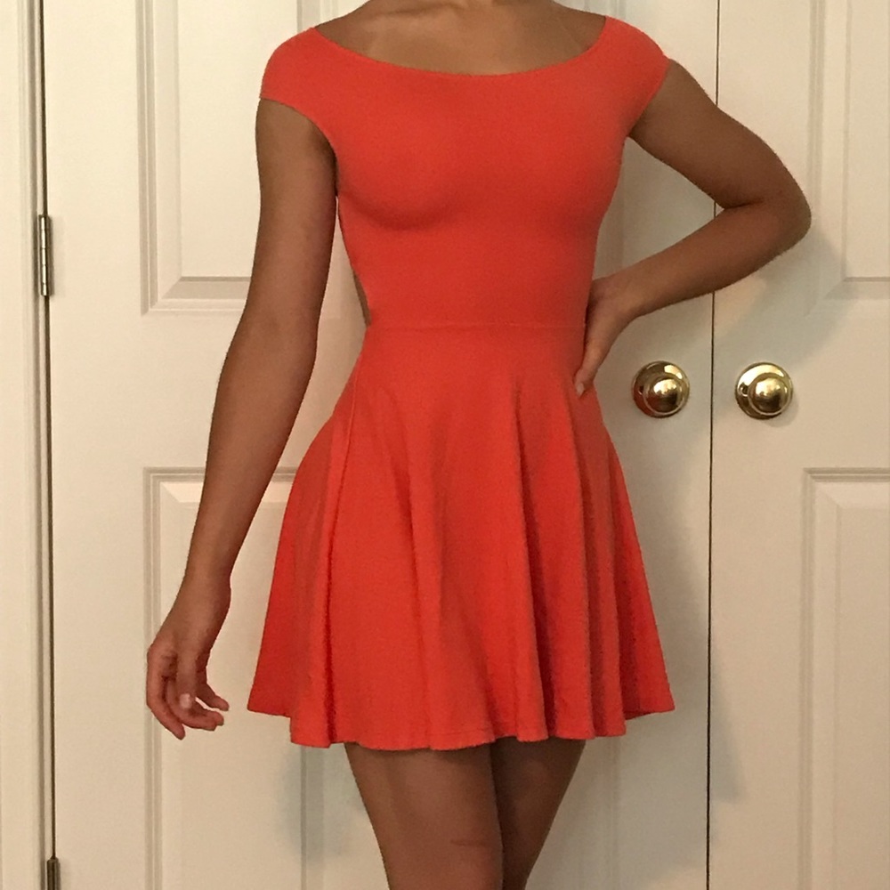 American Apparel off the shoulder skater dress